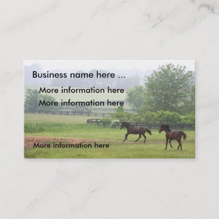 Horses Galloping Business Cards