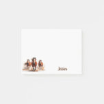 Horses Galloping Personalized Name Post-it Notes