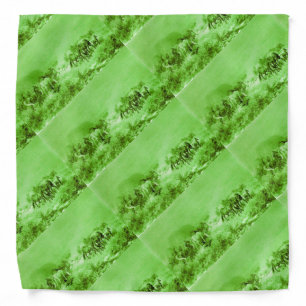 HORSES GRAZING ,Antique Light Green Bandana
