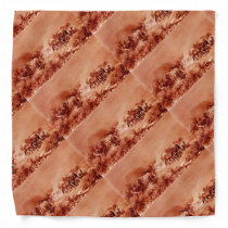 HORSES GRAZING ,Antique Red Brown Pink Bandana