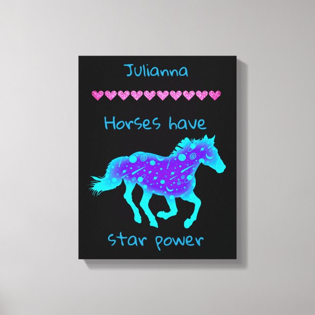 Horses Have Star Power       Canvas Print (Front)