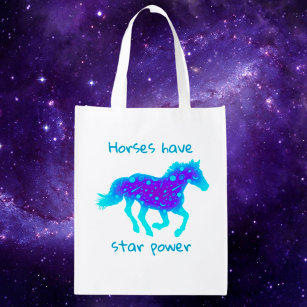 Horses Have Star Power    Grocery Bag