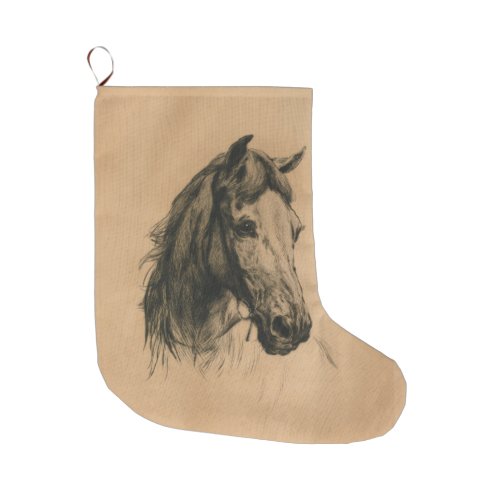 Horses Head by Heywood Hardy Large Christmas Stocking