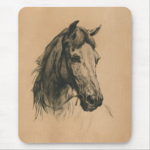 Horse's Head (by Heywood Hardy) Mouse Pad