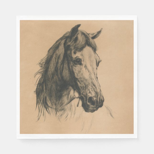 Horse's Head (by Heywood Hardy) Napkins (Front)