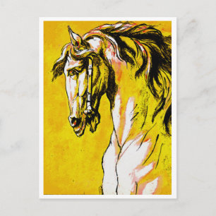Horses Head (Yellow) Postcard