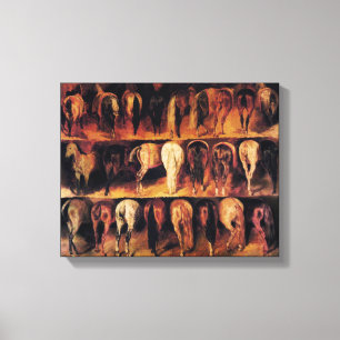 Horses' Hindquarters Canvas Print