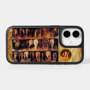 Horses' Hindquarters Gem Monogram iPhone 17 Case