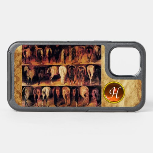 Horses Hindquarters Gem Monogram  OtterBox Symmetry iPhone 12 Case