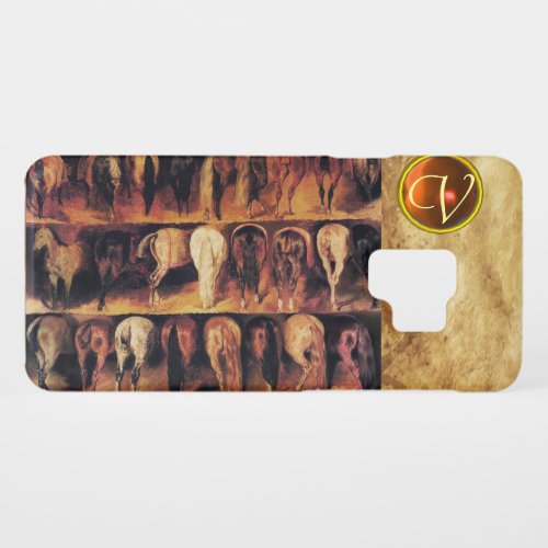 Horses Hindquarters Orange Agate Gem Monogram Case_Mate Samsung Galaxy S9 Case