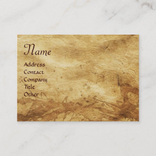 Horses' Hindquarters, Parchment Monogram Business Card