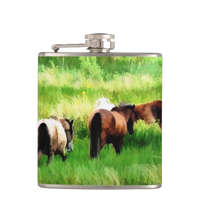 HORSES HIP FLASK (Front)