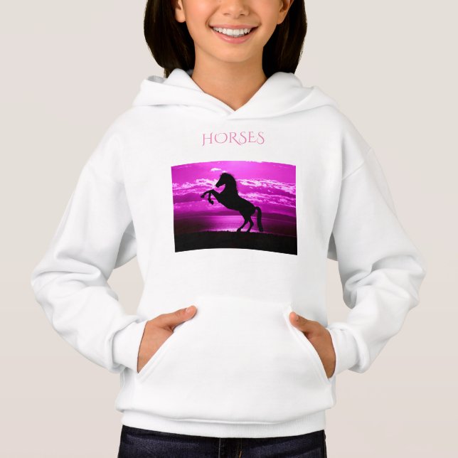 HORSES hoodie, comfort blend hanes sweatshirt. Hoodie (Front)