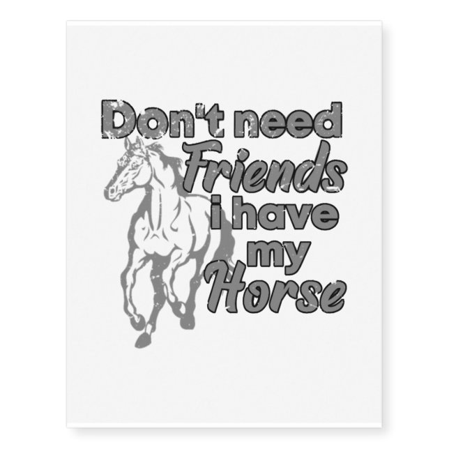 Horses Horse Temporary Tattoos (Front)