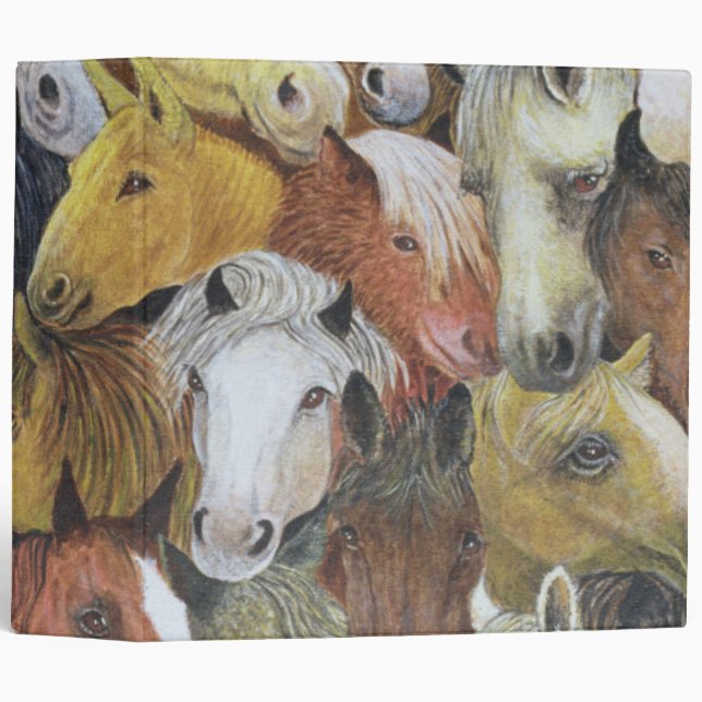 Horses Horses 3 Ring Binder (Front/Spine)