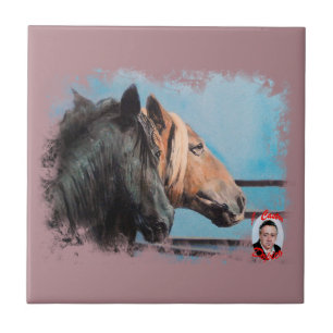 Horses/Horses/Horses Ceramic Tile