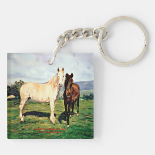 Horses/Horses/Horses Keychain