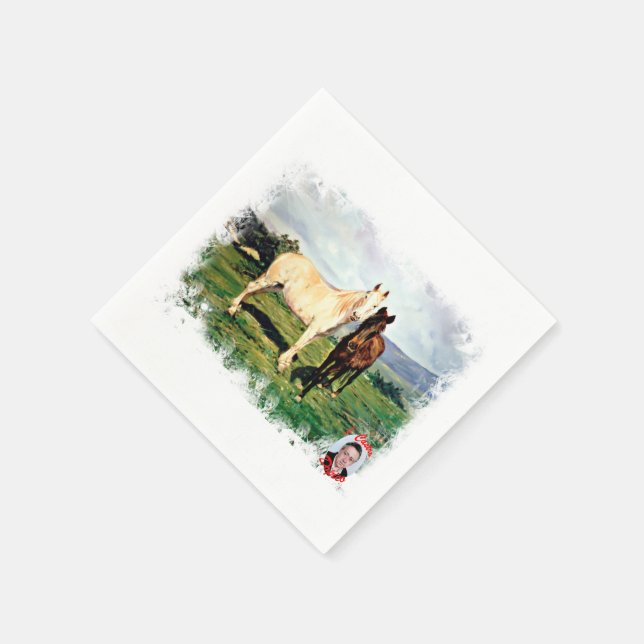 Horses/Horses/Horses Paper Napkins (Corner)