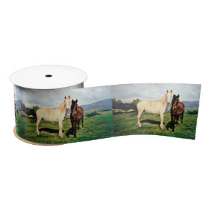 Horses/Horses/Horses Satin Ribbon