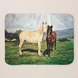 Horses/Horses/Horses Sherpa Blanket