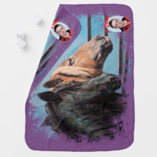 Horses/Horses/Horses Stroller Blanket