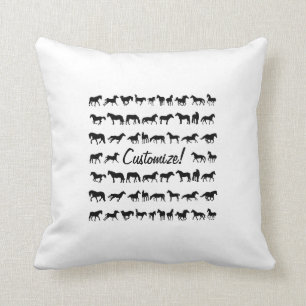 Horses, Horses, Horses! Throw Pillow
