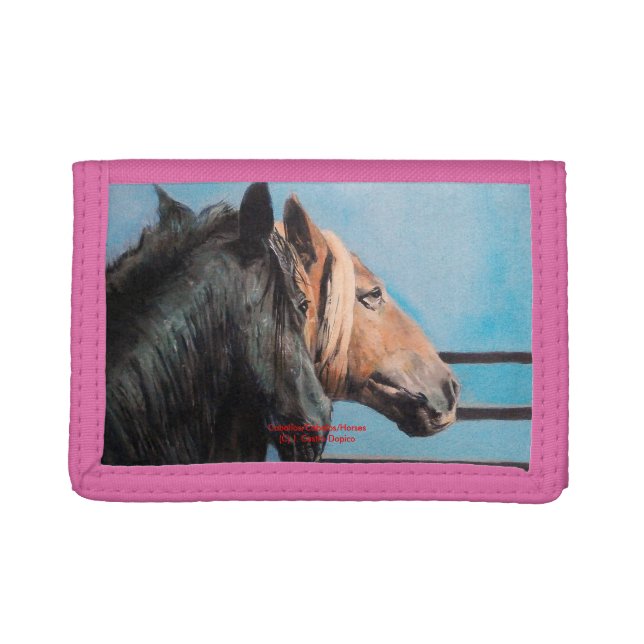 Horses/Horses/Horses Tri-fold Wallet (Front)