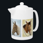 Horses Horses! Teapot<br><div class="desc">Add charm to your kitchen with a pretty western horse inspired teapot! Handsome and practical, this equine porcelain teapot will bring your unique style to the table. Beautifully designed from five original oil paintings by Artist Cathy Cleveland.</div>