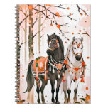 Horses in a Red Forest Notebook