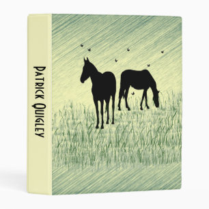 Horses in Field Mini Binder