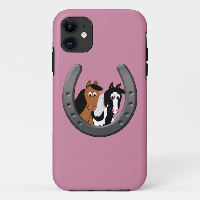 horses in horseshoe Case-Mate iPhone case (Back)
