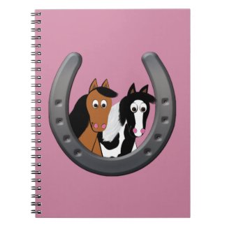 horses in horseshoe notebook