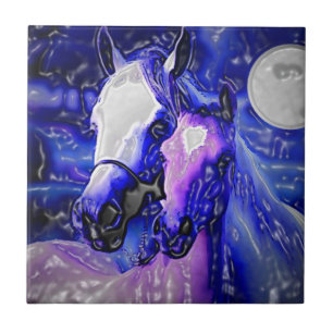 Horses in Love Ceramic Tile