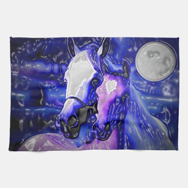 Horses in Love Kitchen Towel (Horizontal)