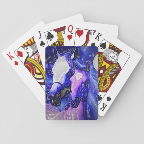 Horses in Love Poker Cards