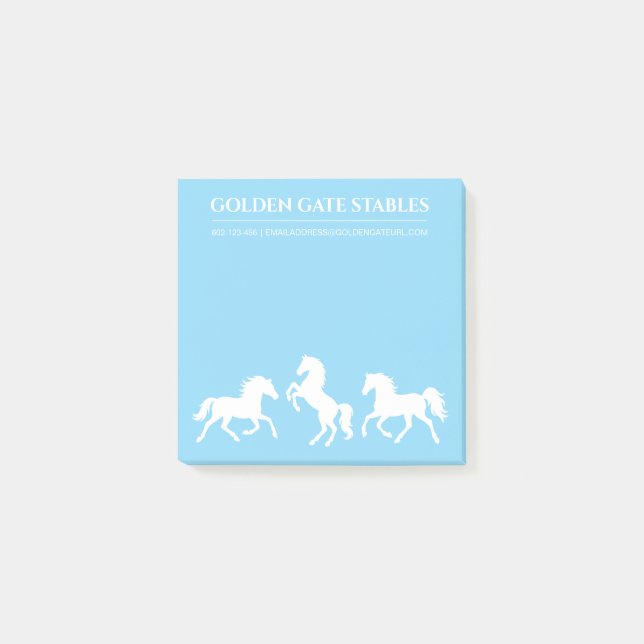 Horses in Motion Equestrian Stable or Ranch Post-it Notes (Front)