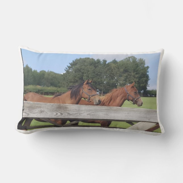 Horses in Nature Lumbar Pillow (Front)
