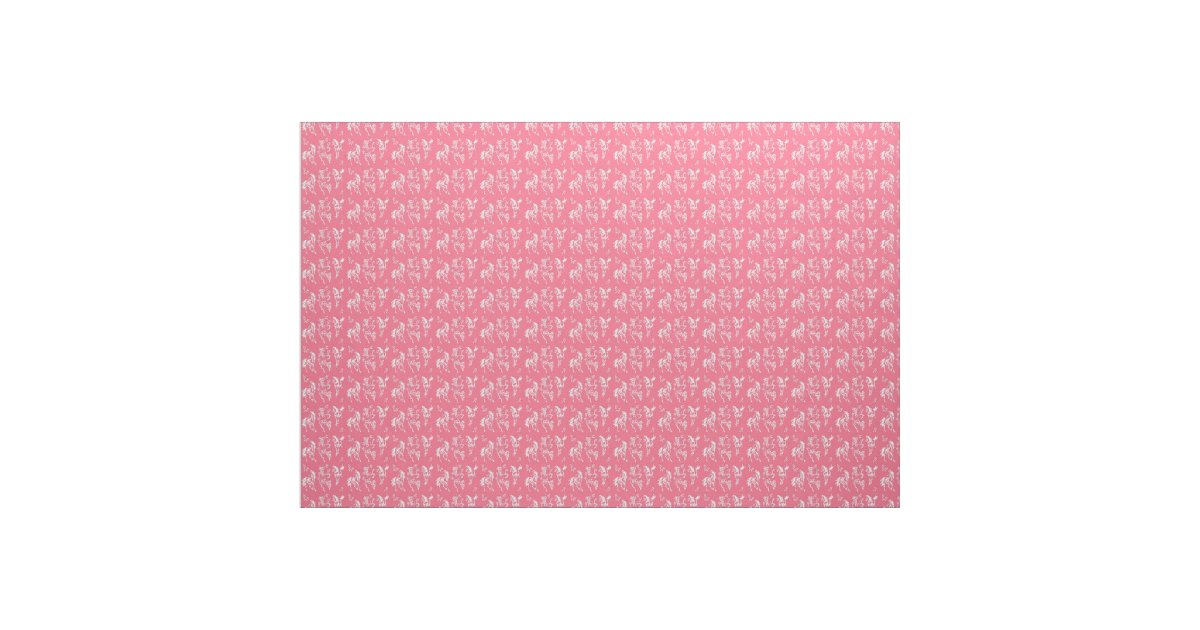 Horses in Pink and White Fabric | Zazzle