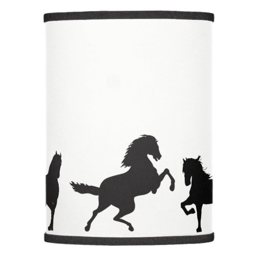 HORSES IN SILHOUETTE LAMP SHADE (Front)