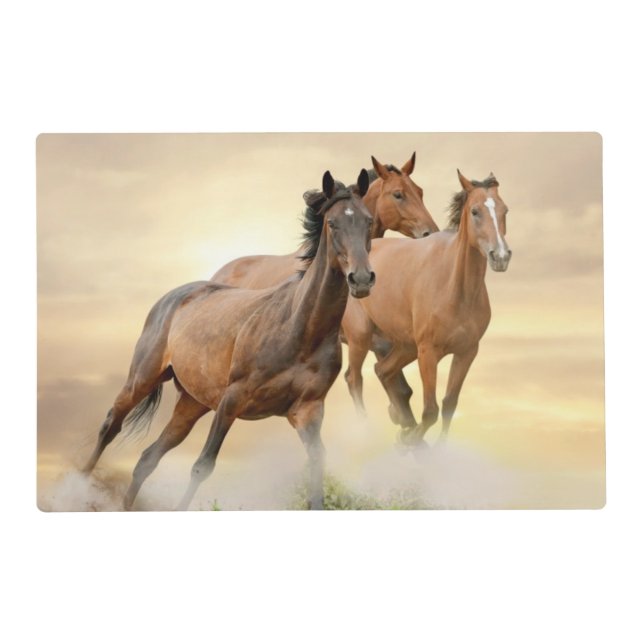 Horses In Sunset Placemat (Front)