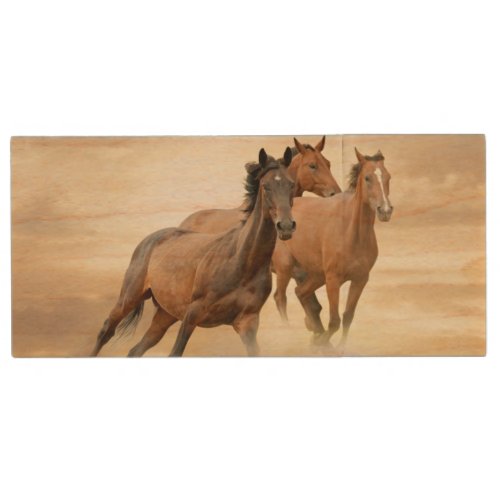 Horses In Sunset Wood USB Flash Drive