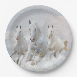 Horses in the clouds      paper plates