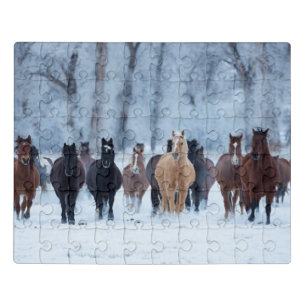 Horses in the Cold Jigsaw Puzzle
