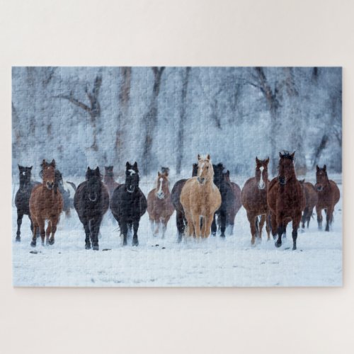 Horses in the Cold Jigsaw Puzzle