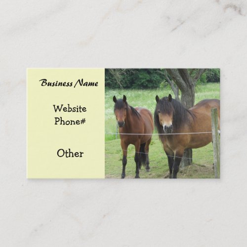 Horses in the Field Business Card