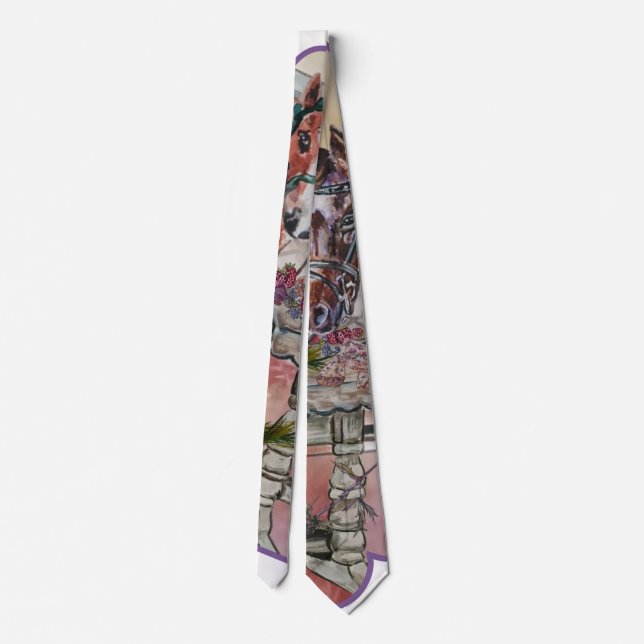 horses in the kitchen  neck tie (Back)