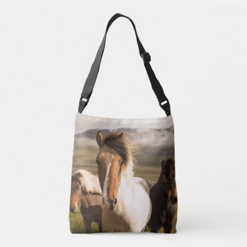 Horses in the Mountains Beautiful and Majestic Crossbody Bag