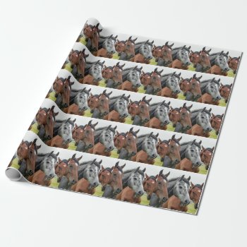 Horses In The Pasture Wrapping Paper by faithandhopesplace at Zazzle