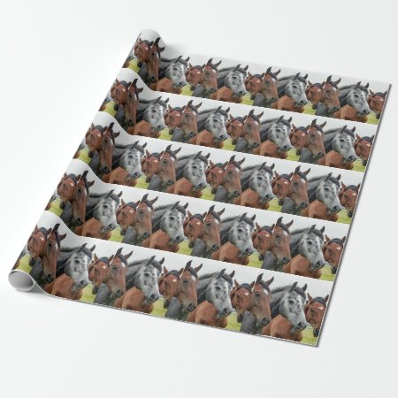 Horses In The Pasture Wrapping Paper