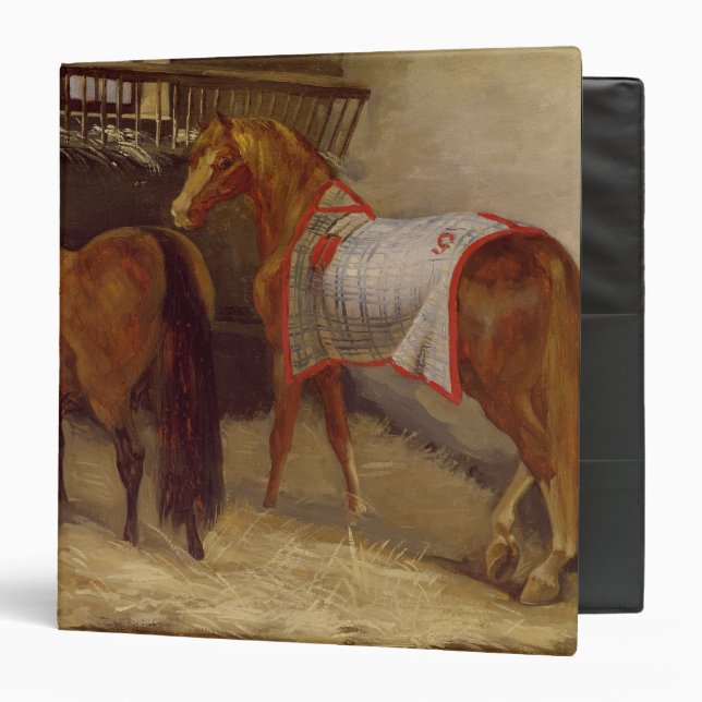 Horses in the Stables 3 Ring Binder (Front/Inside)
